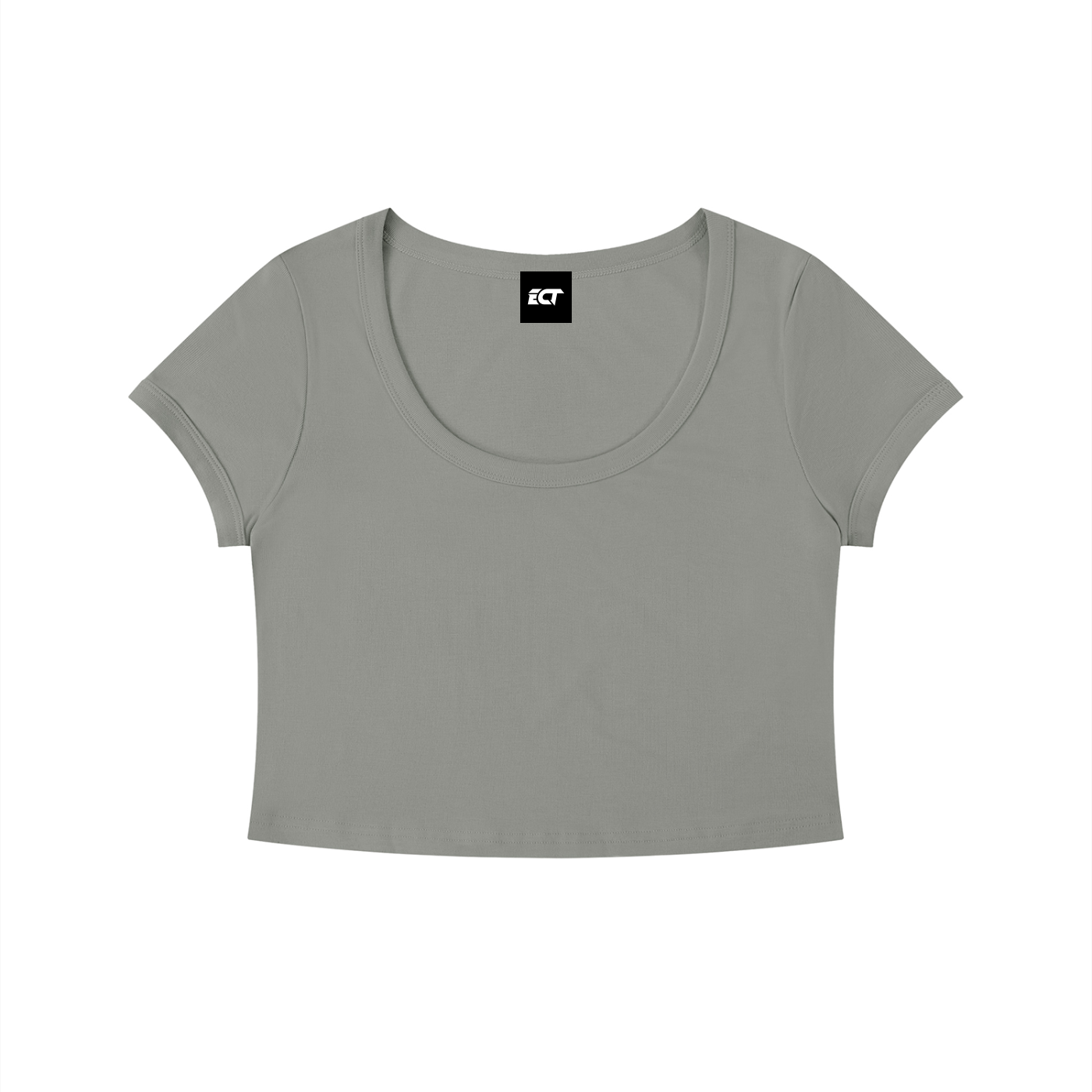 Women's Solid Color Slim Crop T-Shirt