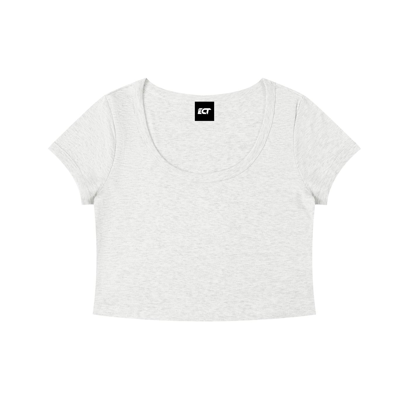 Women's Solid Color Slim Crop T-Shirt