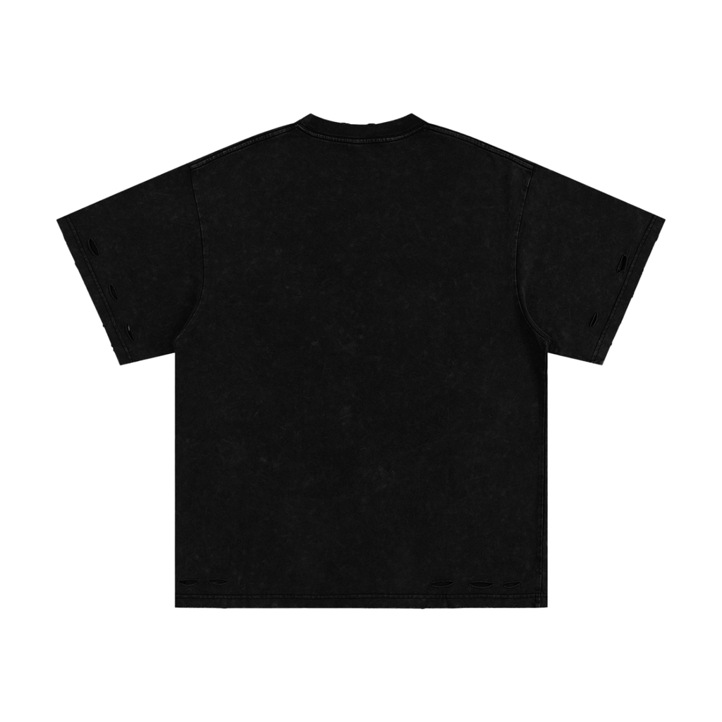 Heavyweight Snow Washed Hand-Frayed T-Shirt