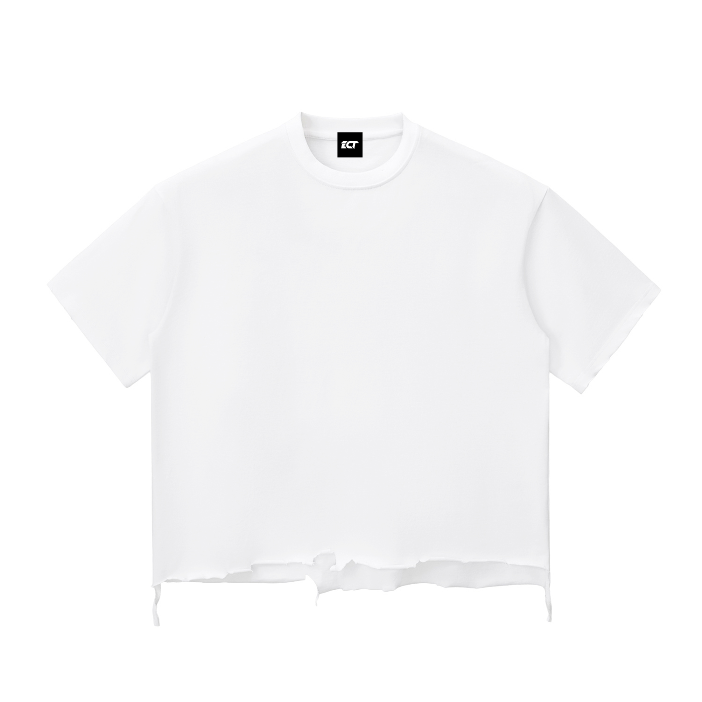 Snow Wash Raw-Hem Boxy T-shirt