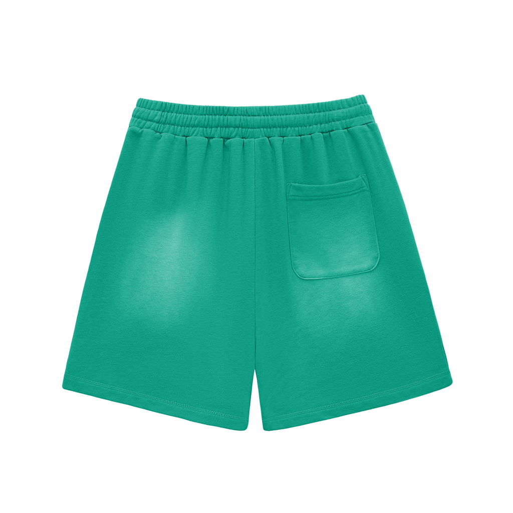 Sun Fade Raw Edge Cotton Shorts