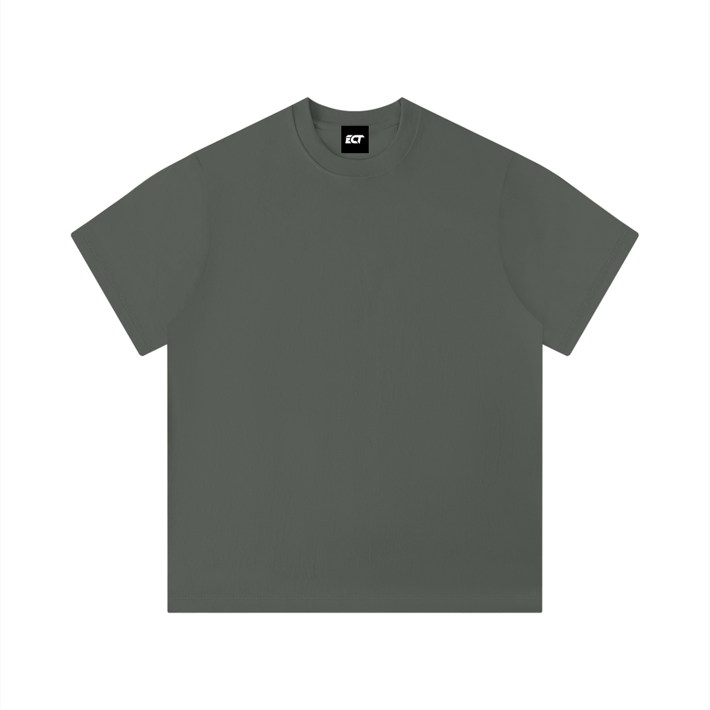 Unisex Solid Color Boxy T-Shirt