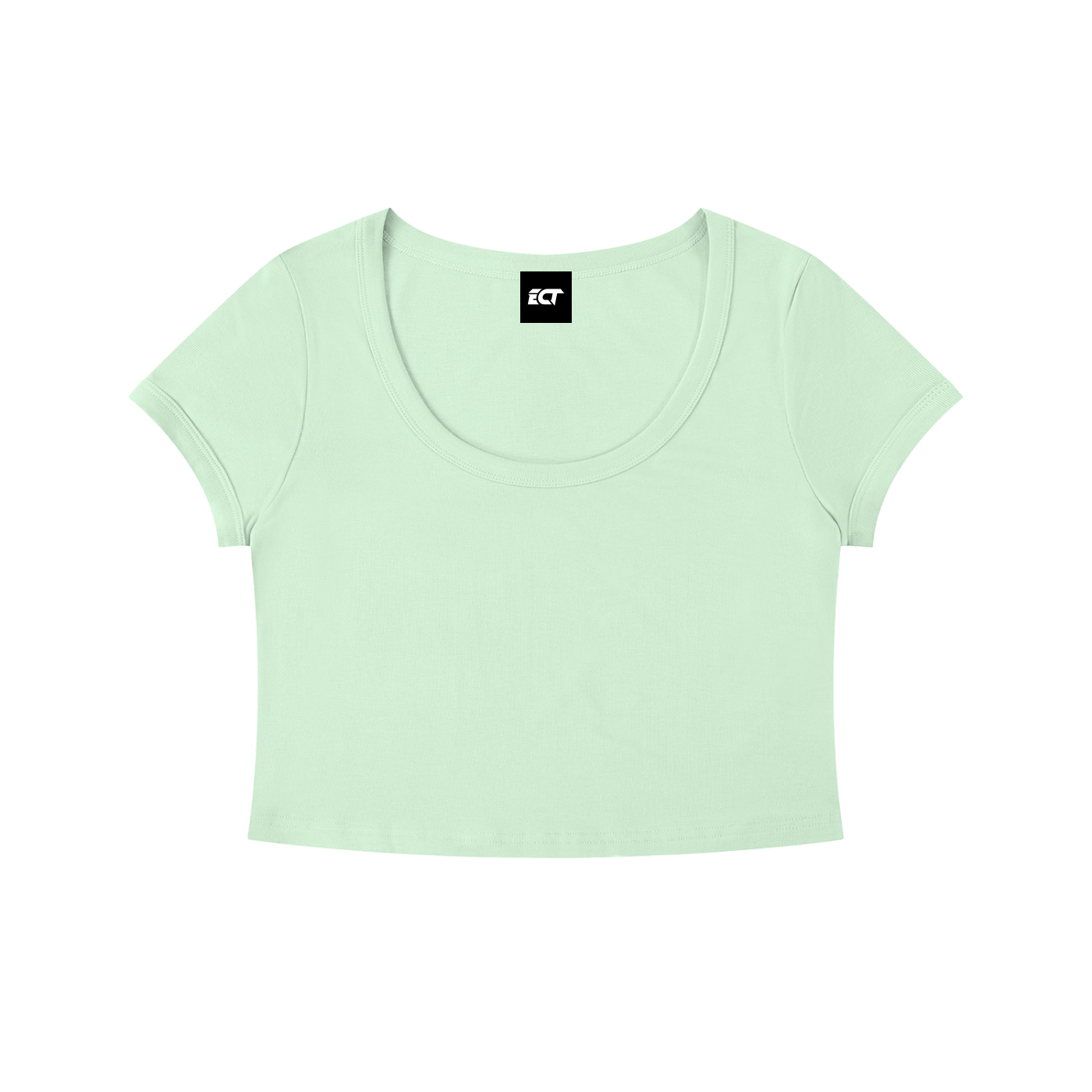 Women's Solid Color Slim Crop T-Shirt