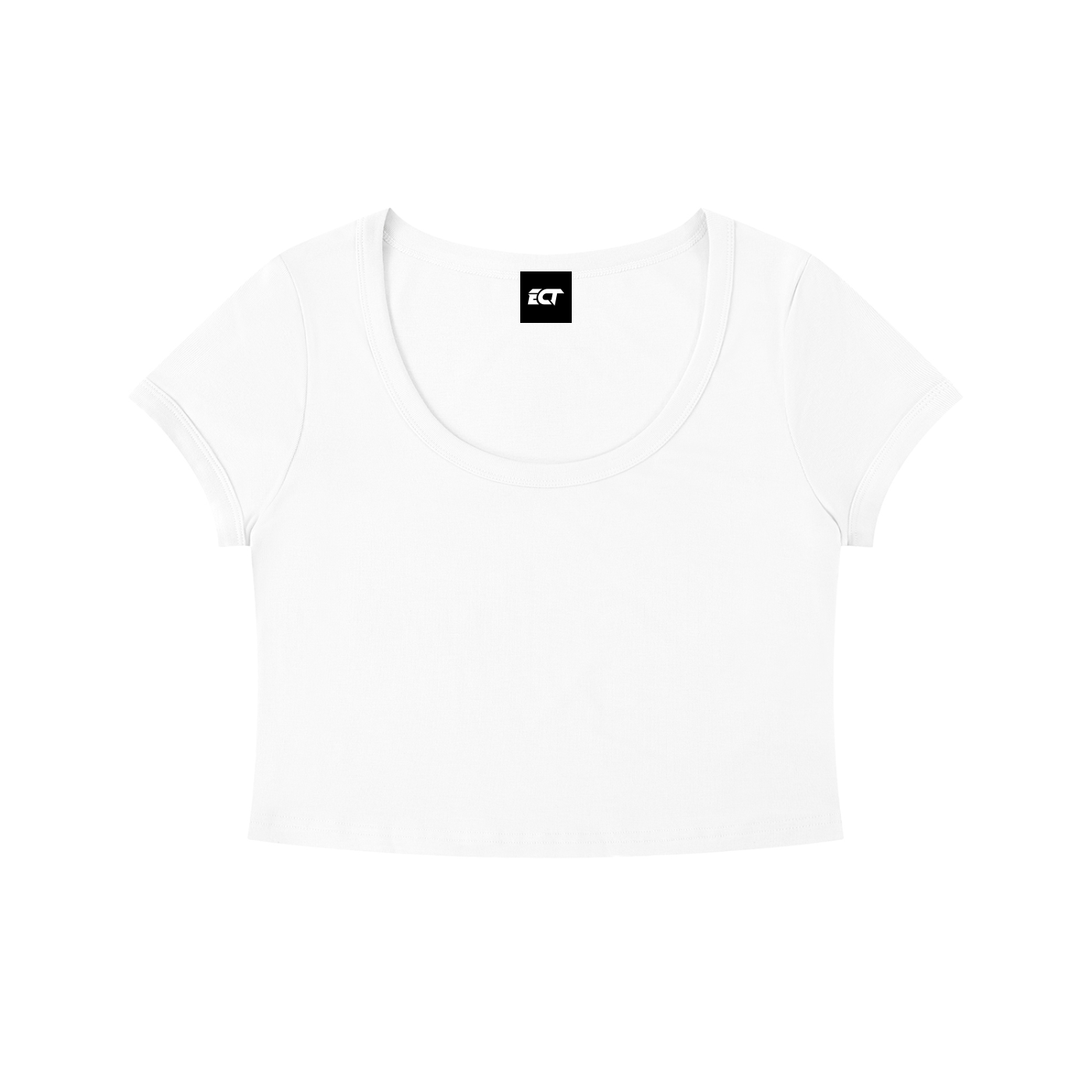 Women's Solid Color Slim Crop T-Shirt
