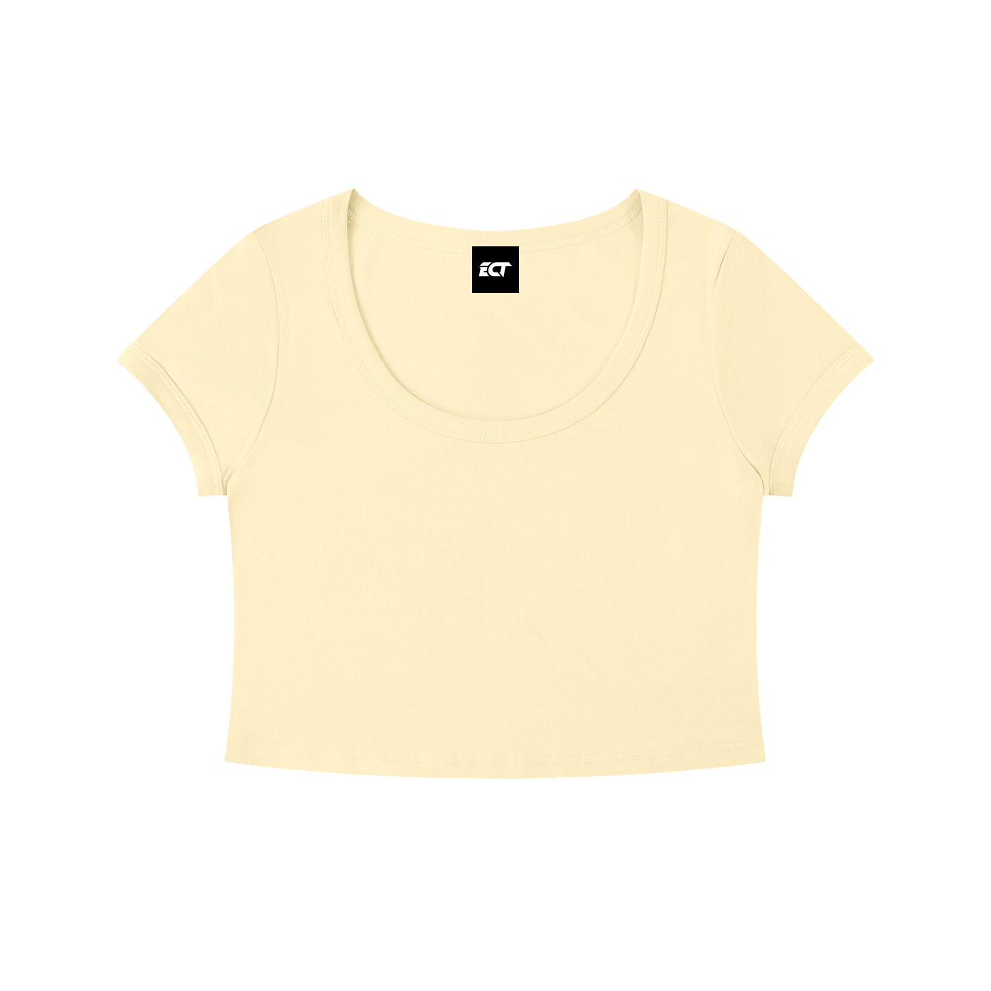 Women's Solid Color Slim Crop T-Shirt