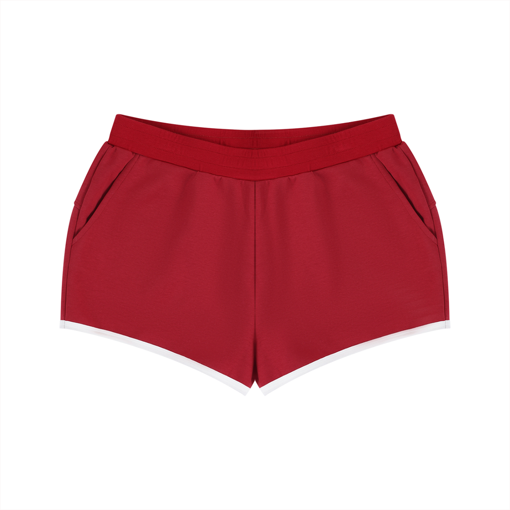 Women's Retro Contrast Binding Shorts