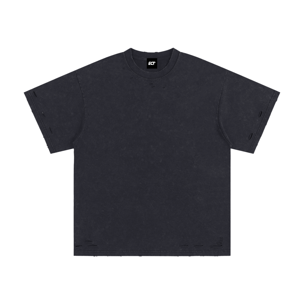 Heavyweight Snow Washed Hand-Frayed T-Shirt