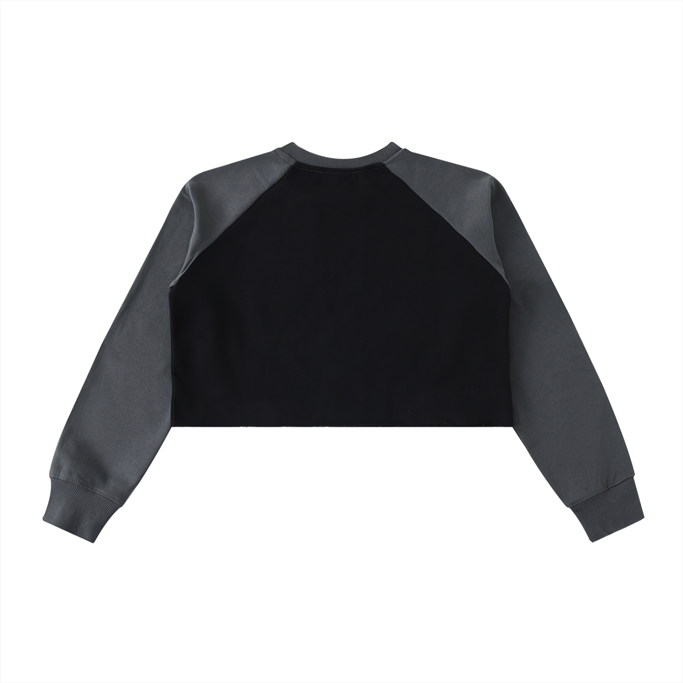 Lucky Cat Studios Raw-Hem Raglan Crop Sweatshirt