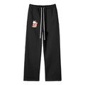 Lucky Cat Unisex Solid Color Fleece Straight Leg Pants