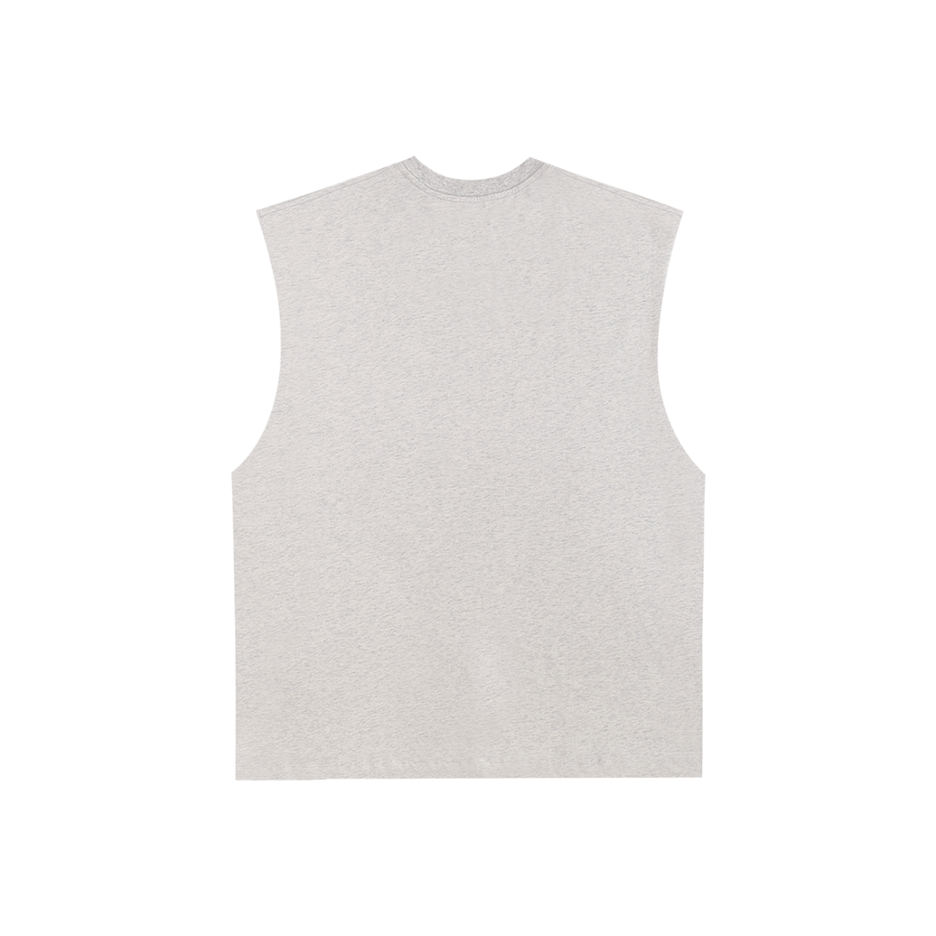 Lucky Cat Raw Edge Cotton Tank Top