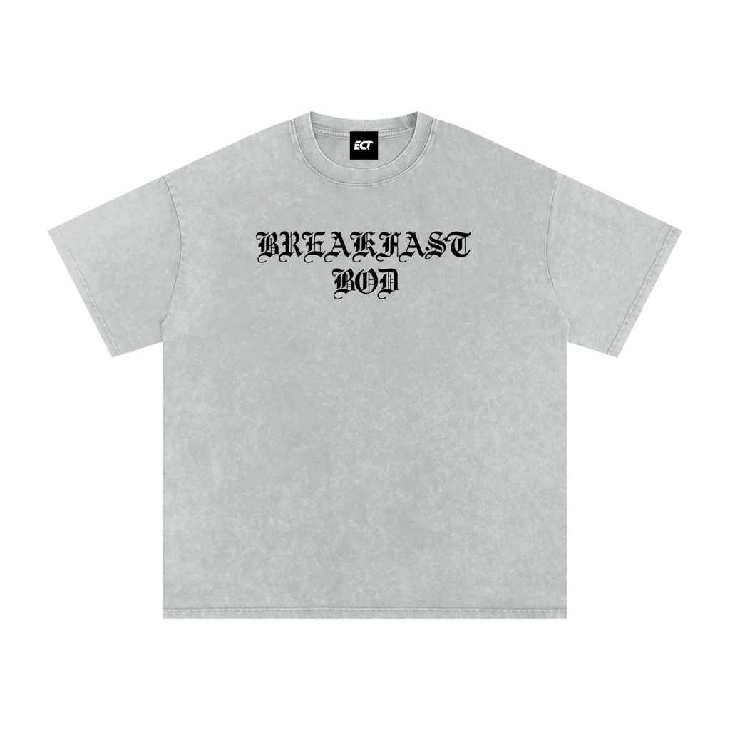 OG English Breakfastbod Snow Washed Oversized Grey T-Shirt
