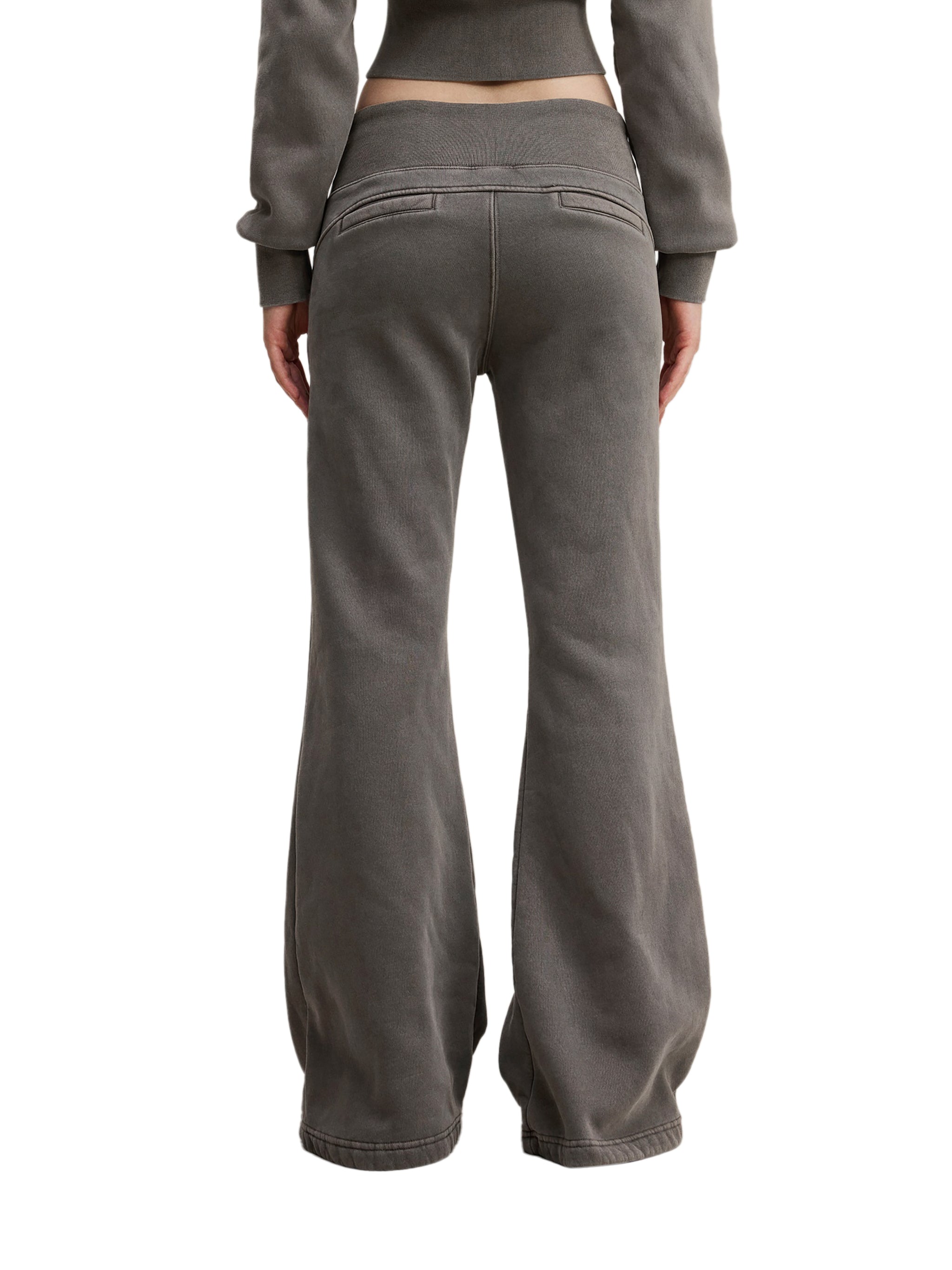 Vintage Washed Flared Fleece Pants